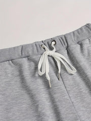 2 Pcs Men's Fleece Graphic Sweatshirt Track Suit
